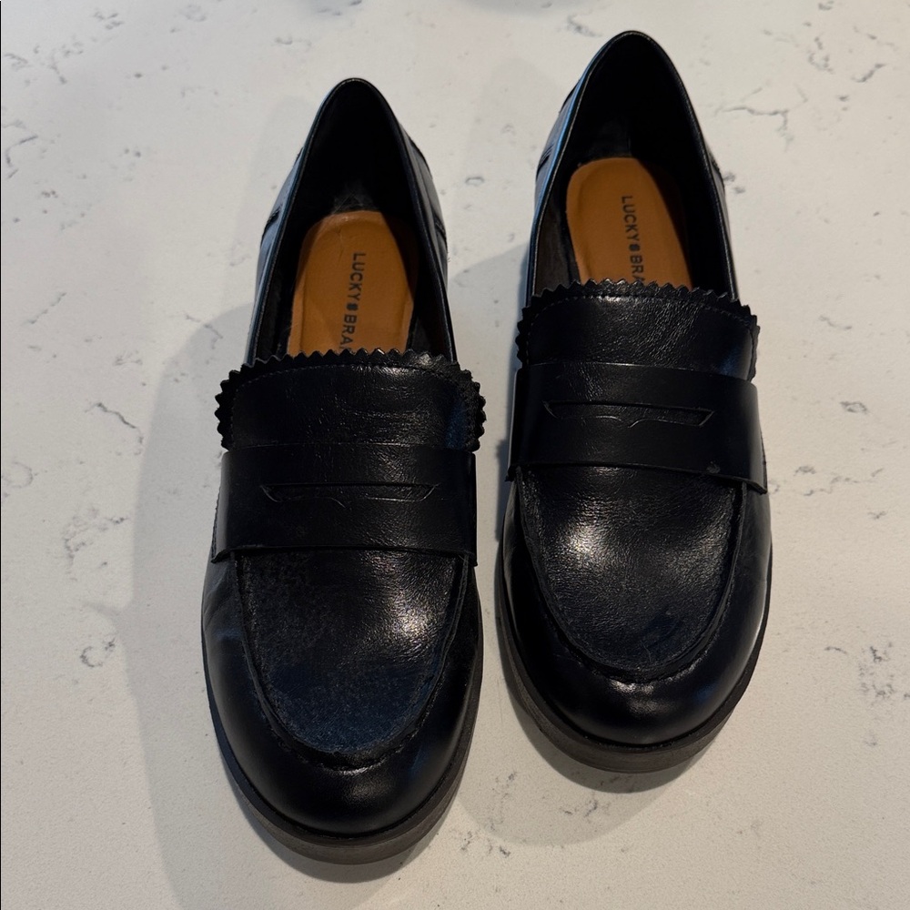 Lucky Brand women’s Classic Black Loafers. Worn once!